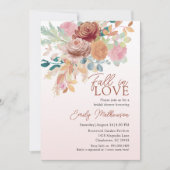 Invitation Baigneuse Terracotta & Blush Fleurs Mariage (Devant)