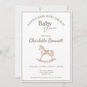 Invitation Baignoire à bascule Fête de bébé Neutre (Devant)