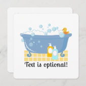 Invitation Baignoire à bulles (Devant / Derrière)