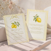 Invitation Baignoire bébé Citron