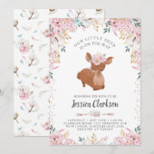 Invitation Baignoire Bébé Petit Cerf (Devant / Derrière)