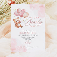 BAILEY Pink Bearly Wait Teddy Bear Baby shower