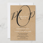 Invitation Bain à distance par la poste Sprinkle Rustic Kraft (Devant)