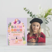 Invitation Bain Bombe Fabriquant Artisanat Photo Anniversaire (Debout devant)