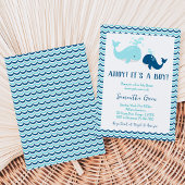 Invitation Bain de bébé baleine