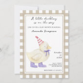 Invitation Bain de bébé Canard Mignon (Devant)