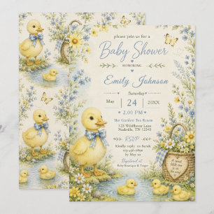 Invitation Bain de bébé caneton