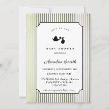 Bain de bébé cigogne rayures modernes et minimalis