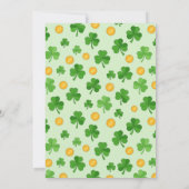 Invitation Bain de Bébé de la Saint-Patrick Pot d'Or (Dos)