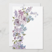 Invitation Bain de bébé élégant violet (Dos)