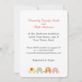 Invitation Bain de bébé Éléphant Genre Neutre (Dos)