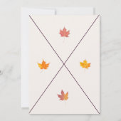 Invitation Bain de Bébé Feuilles d'Érable (Dos)
