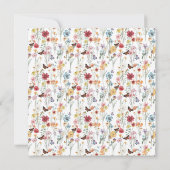 Invitation Bain de bébé floral coloré (Dos)