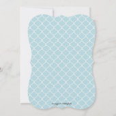 Invitation Bain de bébé garçon moustachu bleu et mignon (Dos)