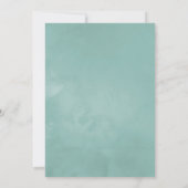 Invitation Bain de bébé géométrique à l'aquarelle eucalyptus (Dos)