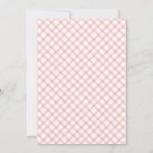 Invitation Bain de bébé Gingham à nœud papillon rouge jaune D (Dos)