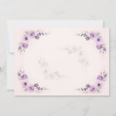 Invitation Bain de bébé Rose Lavande Rose (Dos)