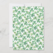 Invitation Bain de bébé Trèfle à trois feuilles vert Chanceux (Dos)