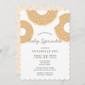 Invitation Bain de caramel Bébé Sprinkel Douche (Devant / Derrière)