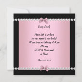 Invitation Bain de chiots Chien mignon Rose 2 (Dos)