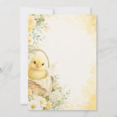 Invitation Bain de couleur Bébé Poussin Célébration de Naissa (Dos)