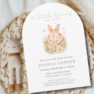 Invitation Bain de couleur Petit Lapin Pâques Printemps Baby