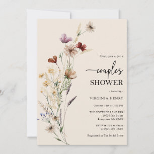 Invitation Bain de Couple Floral Bohème