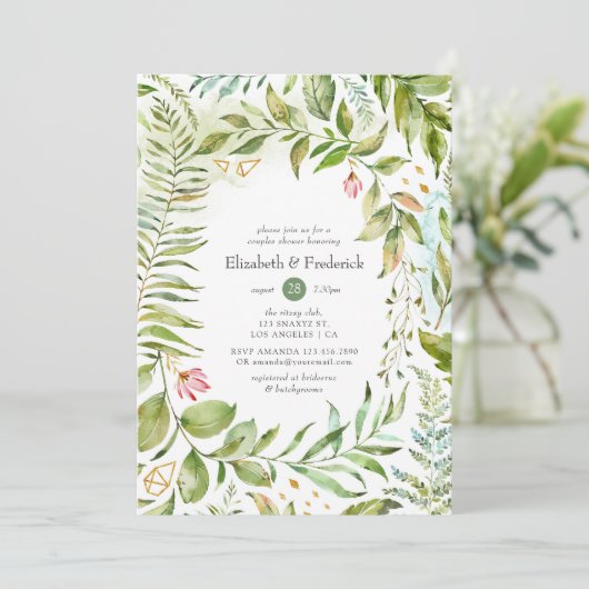 Invitation Bain de couples à la gouache (Debout devant)