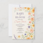 Invitation Bain de Couples Bébé en Fleur Fleur de Fleur Sauva (Devant)