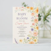 Invitation Bain de Couples Bébé en Fleur Fleur de Fleur Sauva (Debout devant)