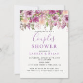 Invitation Bain de couples mixte floral lavande violet (Devant)
