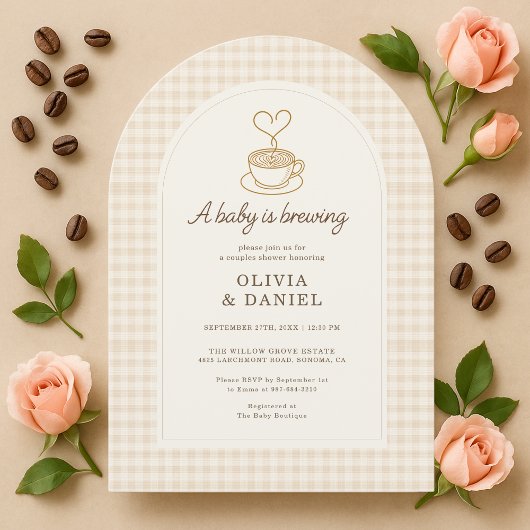 Invitation Bain de couples pour bébé en préparation Café Ging