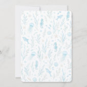 Invitation Bain de mer bleu aquarelle pour bébé (Dos)