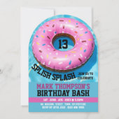 Invitation Bain de piscine, fête de la piscine Anniversaire (Devant)
