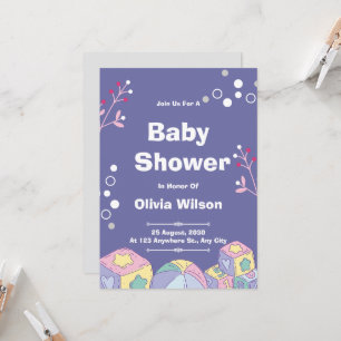 Invitation Bain-marie Ours en peluche Montgolfière Baby Showe