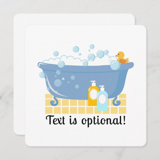 Invitation Bain Moussant Baignoire (Devant / Derrière)