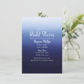 Invitation Bain Océan Bleu Moderne Minimal Mariage Plage (Debout devant)