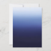 Invitation Bain Océan Bleu Moderne Minimal Mariage Plage (Dos)