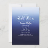 Invitation Bain Océan Bleu Moderne Minimal Mariage Plage (Devant)