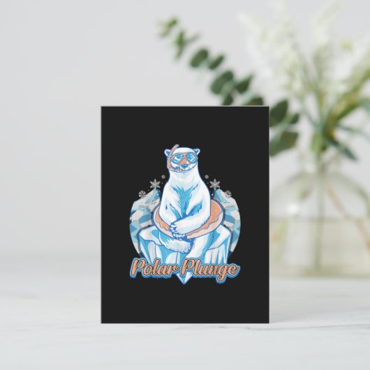 Invitation Bain Polaire Plongée Ice Jump Funny Ours Polaire B (Debout devant)