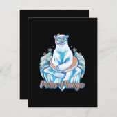 Invitation Bain Polaire Plongée Ice Jump Funny Ours Polaire B (Devant / Derrière)