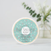 Invitation Bain vert Bébé Sprinkle Douche par Cercle de la po (Debout devant)