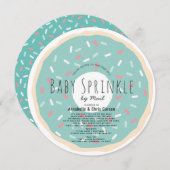 Invitation Bain vert Bébé Sprinkle Douche par Cercle de la po (Devant / Derrière)