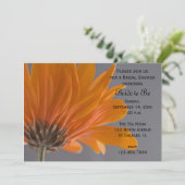 Invitation Baise orange sur Fête des mariées gris (Debout devant)