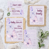 Invitation Baiser à papillon et voeux pour bébé | Baby shower
