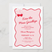 Invitation Baiser adieu au revoir Bachelorette Party (Devant)