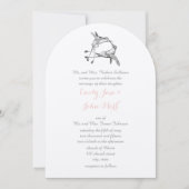 Invitation Baiser de colibri Rose Quartz Mariage (Devant)
