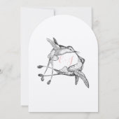 Invitation Baiser de colibri Rose Quartz Mariage (Dos)