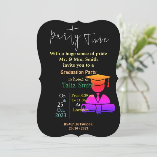 Invitation Baiser de diplôme (Debout devant)