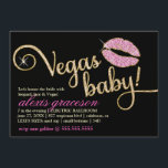 Invitation Baiser étincelant de bébé de 311 Vegas métallique<br><div class="desc">Conception par le © 2012 de Jill McAmis.</div>